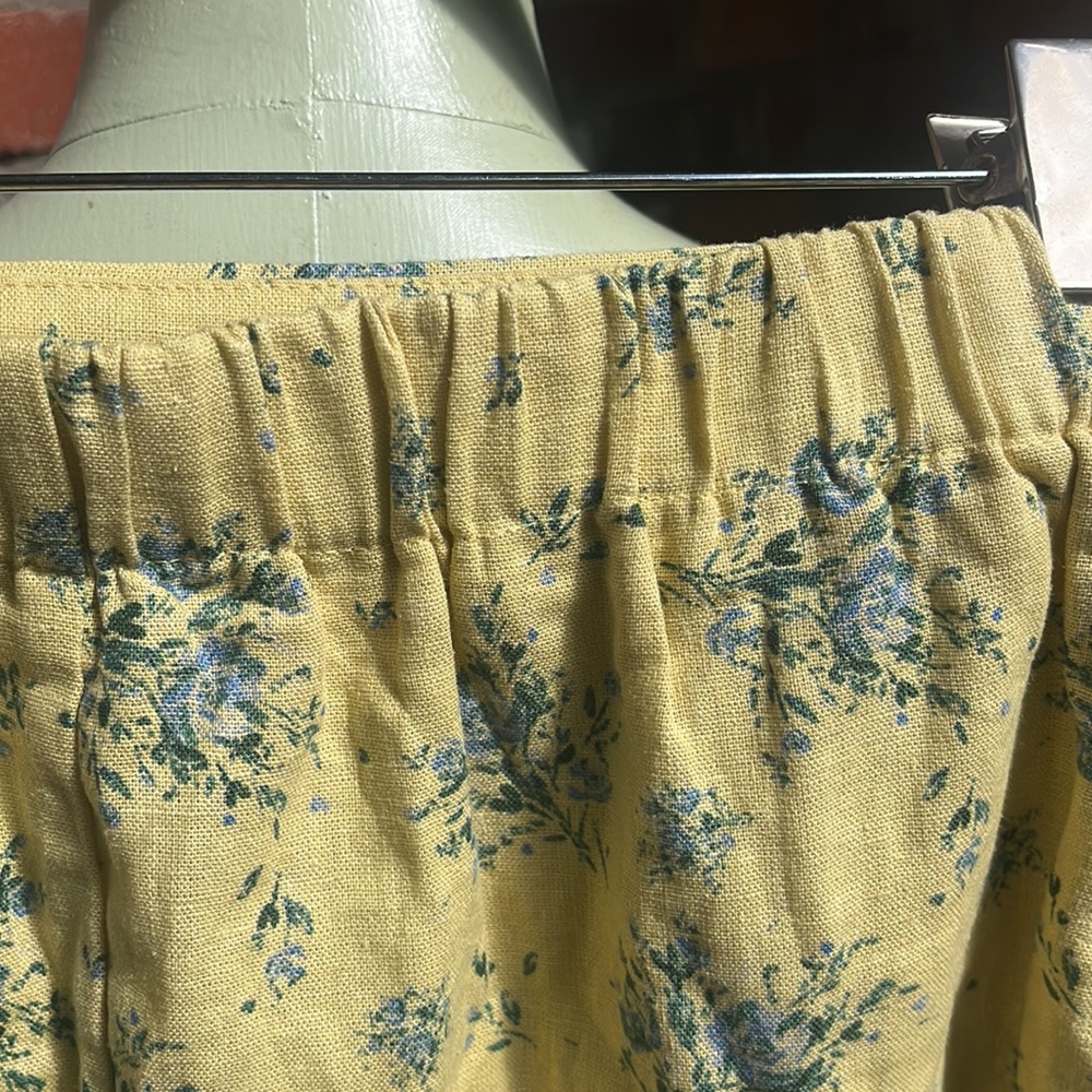 Maison D’Amelie Floral Linen Blend Wrap Skirt size Medium - Picture 5 of 7